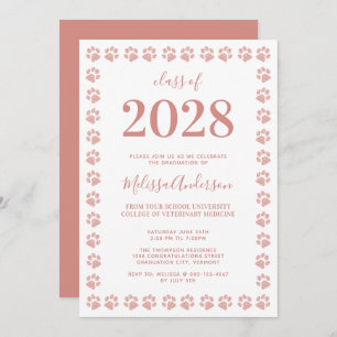 Invitation Parties scintillant d'or Rose moderne Empreintes d