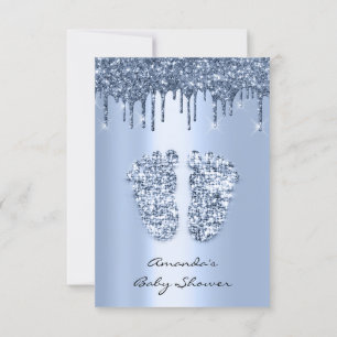 Invitation Parties scintillant Drives Pastel Blue Baby Boy Do