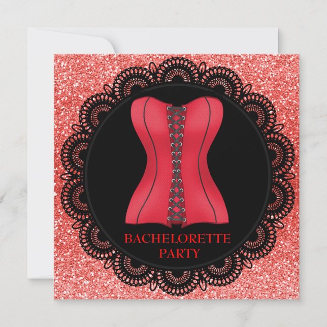 INVITATION PARTIES SCINTILLANT DU PARTI BACHELORETTE DE LA CO (Devant)
