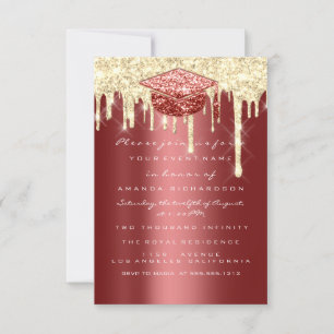Invitation Parties scintillant Effet Drives Gold Graduate Par