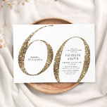 Invitation Parties scintillant en faux or minimaliste moderne<br><div class="desc">L'invitation minimaliste moderne de 60ème anniversaire comprend la parties scintillant en faux or élégant numéro 60 et les détails de votre fête en police serif classique,  simple et élégant,  grande surprise invitation d'anniversaire adulte. la couleur arrière - plan peut être changée à n'importe quelle couleur de votre choix.</div>
