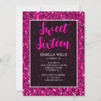 Parties scintillant étincelante rose chaud Sweet 1