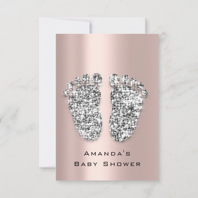Invitation Parties scintillant étincelle Baby shower pieds Ro (Dos)