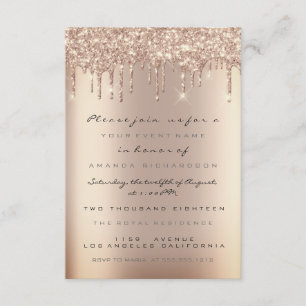 Invitation Parties scintillant étincelle Rose  Gold Bridal Sw