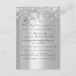 Invitation Parties scintillant étincelle Rose Silver Bridal S
