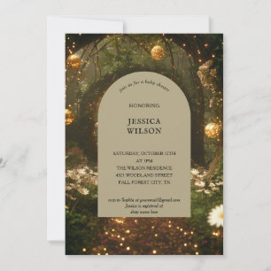 Invitation Parties scintillant Fairy Tale Enchanted Forest Ba