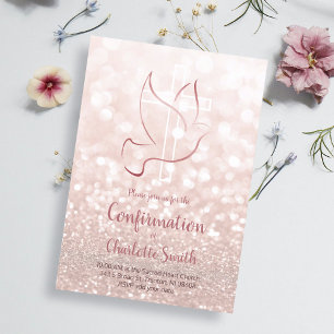 Invitation Parties scintillant fausse de confirmation