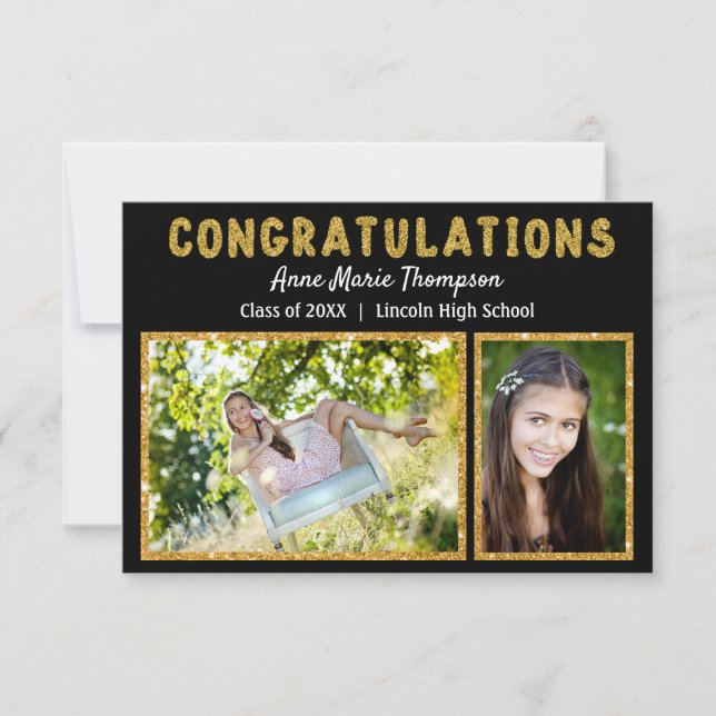 Invitation Parties scintillant Félicitations-3x5Faire-part de (Devant)