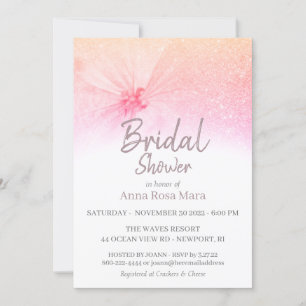 Invitation *~* Parties scintillant florale moderne Fête des m