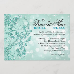 Invitation Parties scintillant Glamor Luxe Bokeh Mariage   me