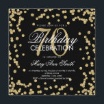 Invitation Parties scintillant Gold Black 70th Birthday Confe<br><div class="desc">Elégant 70e anniversaire Gold Faux Parties scintillant Confetti modèle d'invitation noir. Idéal pour les fêtes de 70 ans et plus !</div>