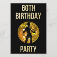 Parties scintillant Gold & Black Retro Disco 60th