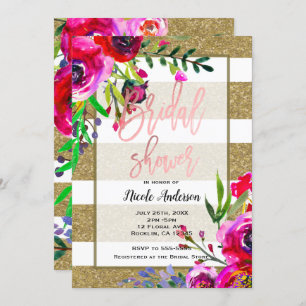 Invitation Parties scintillant Gold Foil Gratuit Fête des mar