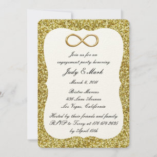 Invitation Parties scintillant Gold Gold Infinity Engagement