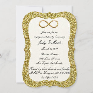 Invitation Parties scintillant Gold Gold Infinity Engagement 