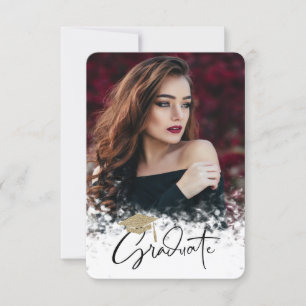 Invitation Parties scintillant Graduation Cap Photo Graduatio