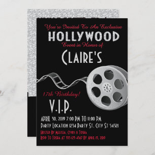 Invitation Parties scintillant, Hollywood Glam Party