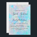 Invitation Parties scintillant holographique Opal Iridescente<br><div class="desc">Invitations amis et famille pour célébrer votre Sweet sixteen avec ce design étincelant</div>
