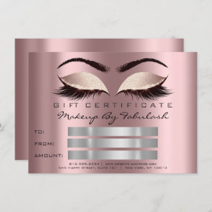 Invitation Parties scintillant Lashes Gold Mauve certificat d