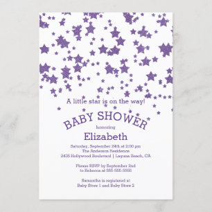 Invitation Parties scintillant moderne Little Star Baby showe