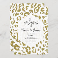 Parties scintillant or blanc Cheetah Leopard Chic 