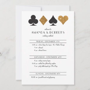 Invitation Parties scintillant or de la chronologie Faire-par