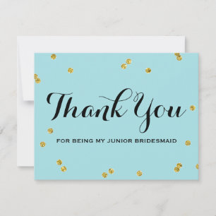 Invitation Parties scintillant or   Junior Bridesmaid Merci C