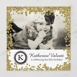 Invitation Parties scintillant Photo Anniversaire Fête Invita