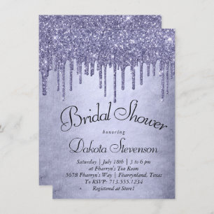Invitation Parties scintillant pourpre de séchage Lavender