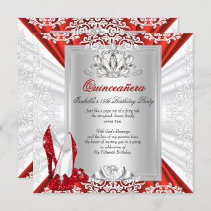 Invitation Parties scintillant Quinceanera 15e Anniversaire f