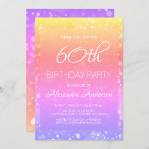 Invitation Parties scintillant Rainbow Sparkle Lumières 60e a