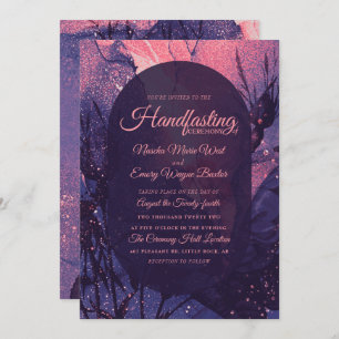 Invitation Parties scintillant rose Alternative Gothique Luxe