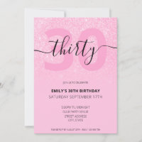 Parties scintillant rose élégant moderne 30e anniv