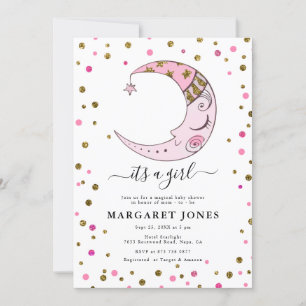 Invitation Parties scintillant rose et or Baby shower de la l