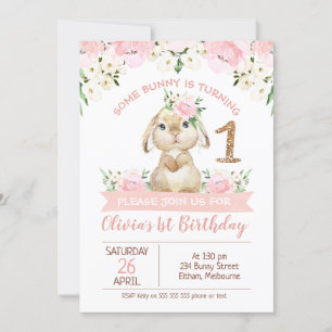 Invitation Parties scintillant Rose Floral Or Un Un Anniversa