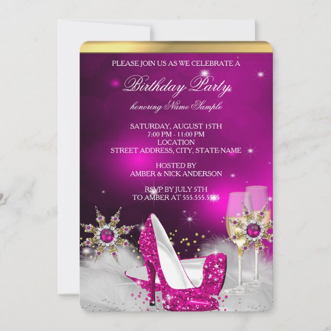 Invitation Parties scintillant rose haute talon Chaussures Si (Devant)