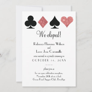 Invitation Parties scintillant rose Las Vegas Elopement annon