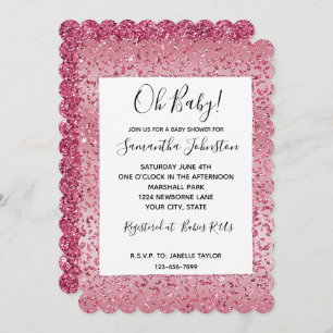 Invitation Parties scintillant rose Leopard Ombre