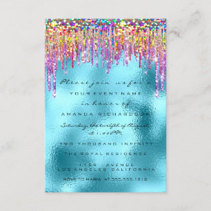 Invitation Parties scintillant  Rose nuptiale 16e Rainbow Oce