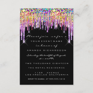 Invitation Parties scintillant  Rose nuptiale 16e sirène arc-