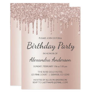 Invitations Faire Part Rose Et Or Zazzle Fr