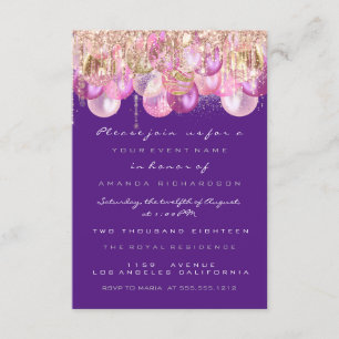 Invitation Parties scintillant rose  Rose Violet Bridal Sweet