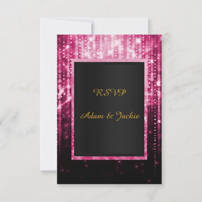 Invitation Parties scintillant ROSE SPARKLE ELEGANT CLASSEMEN (Devant)