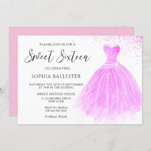 Invitation Parties scintillant rose vierge Gown Sweet 16 Part