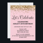 Invitation Parties scintillant rose vif 30e anniversaire Fêto<br><div class="desc">Blush Pink Gold Parties scintillant Invitation,  30e invitation de fête d'anniversaire Trente,  Fêtons digitale Any Age,  Téléchargement instantané Quarante cinquante soixante,  Personnalisé 21e 40e 50e 60e,  Élégant Milestone modèle Sweet 16,  Personnalisé 18e Glam Golden Confetti,  Calligraphie adulte Design moderne,  Chic tendance simple pour elle,  Bling 16ème quinceanera 15ème célébration</div>