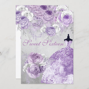 Invitation Parties scintillant Rose violet argent Gown Sweet 