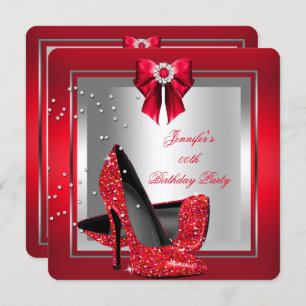 Invitation Parties scintillant Rouge Haut talon Chaussure Arg