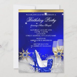 Invitation Parties scintillant Royal Blue High Heel Chaussure