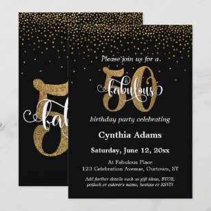 Invitation Parties scintillant & Script 50 & Fabuleux sur Noi