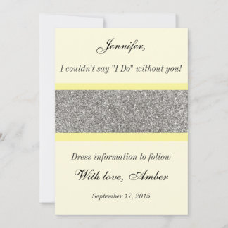 Invitation Parties scintillant Serez-vous ma servante d'honne